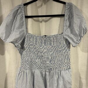 J.Crew Blue and White Striped Dress